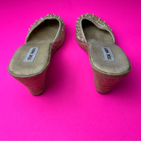 Steve Madden Women’s Beautiful Bommbay Slip On Wedge Espadrille Sandals Size 10B - Picture 3 of 7